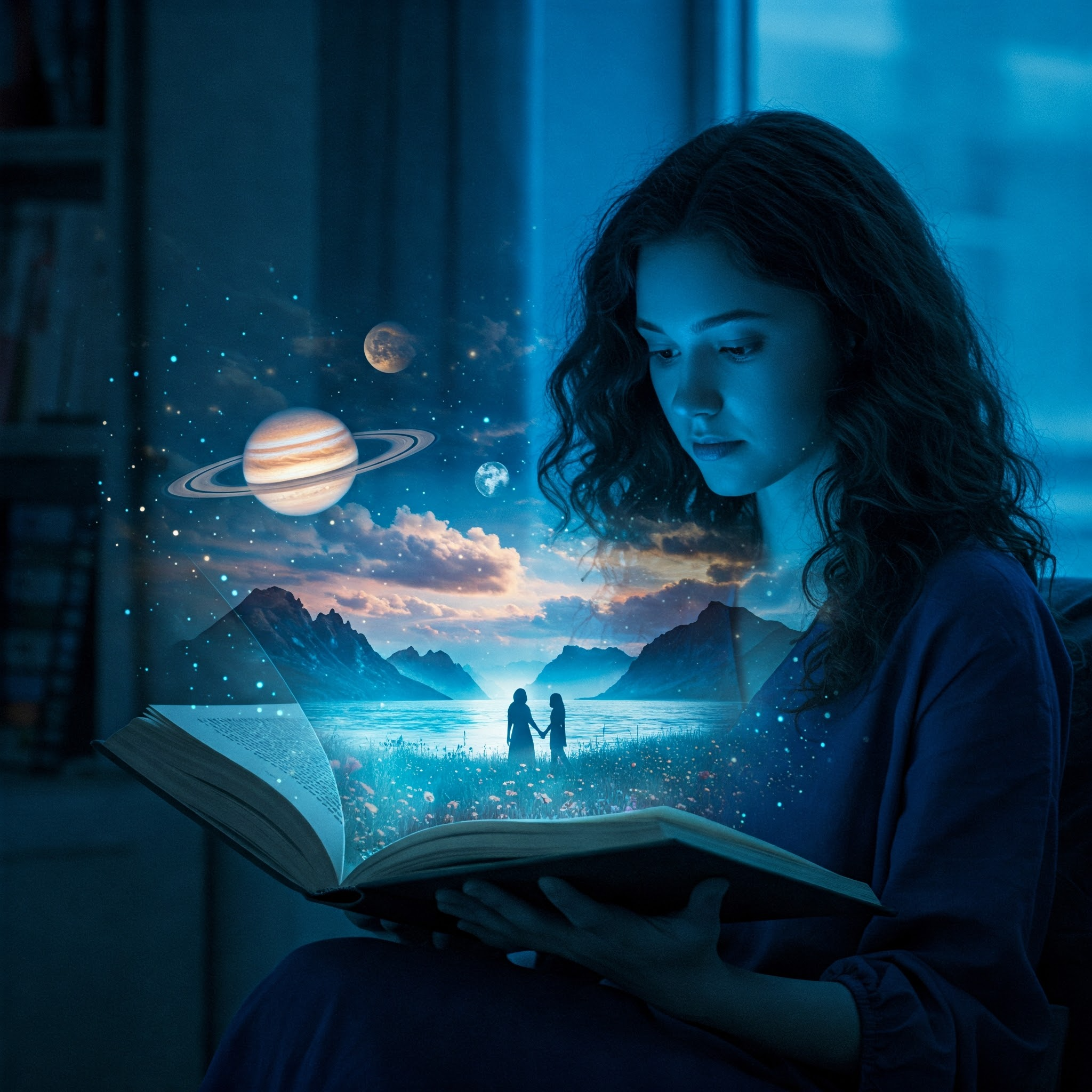 Person opening a book